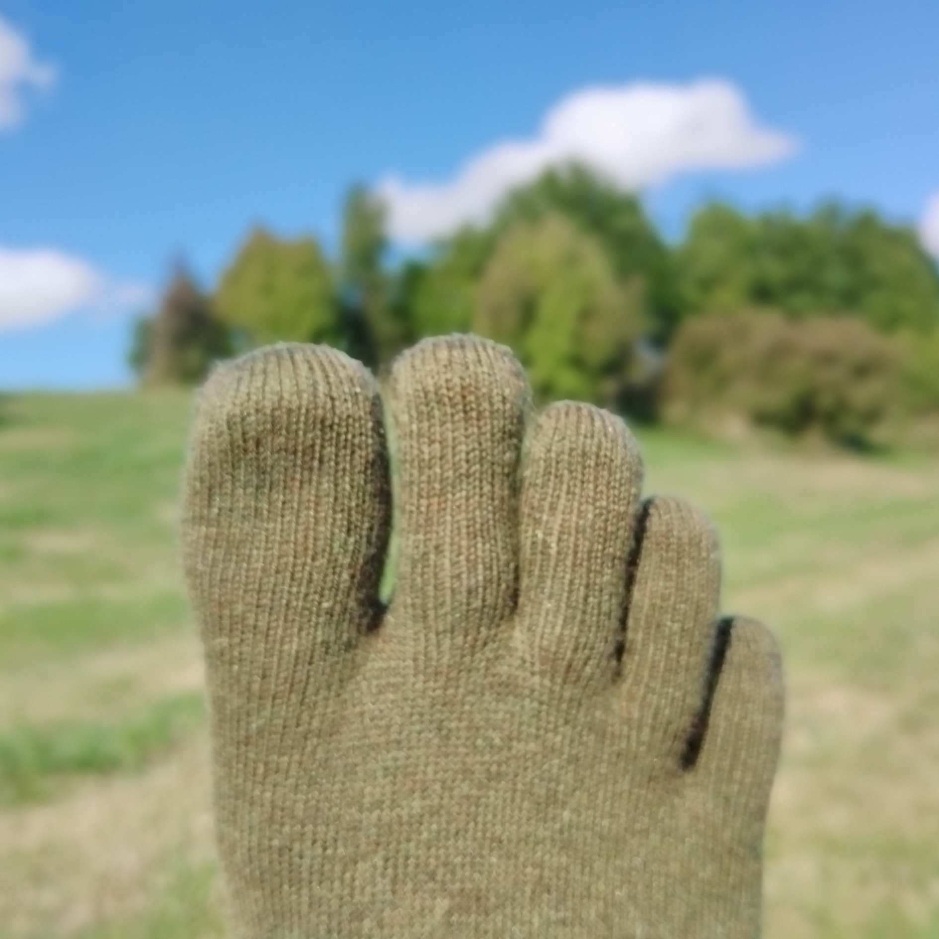 Camo-toes | Olive Drab Merino Toe Socks