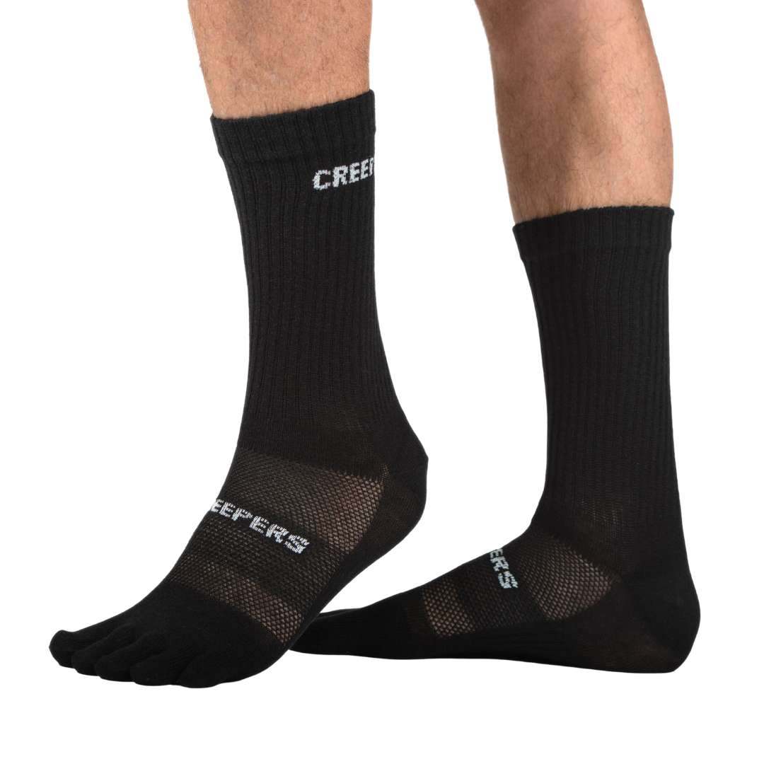  FUN TOES Men's Hiking Crew Merino Wool Socks 6 Pairs  Lightweight, Reinforced Size 8-12 (2 Black, 2 Blue, 2 Brown) : Clothing,  Shoes & Jewelry