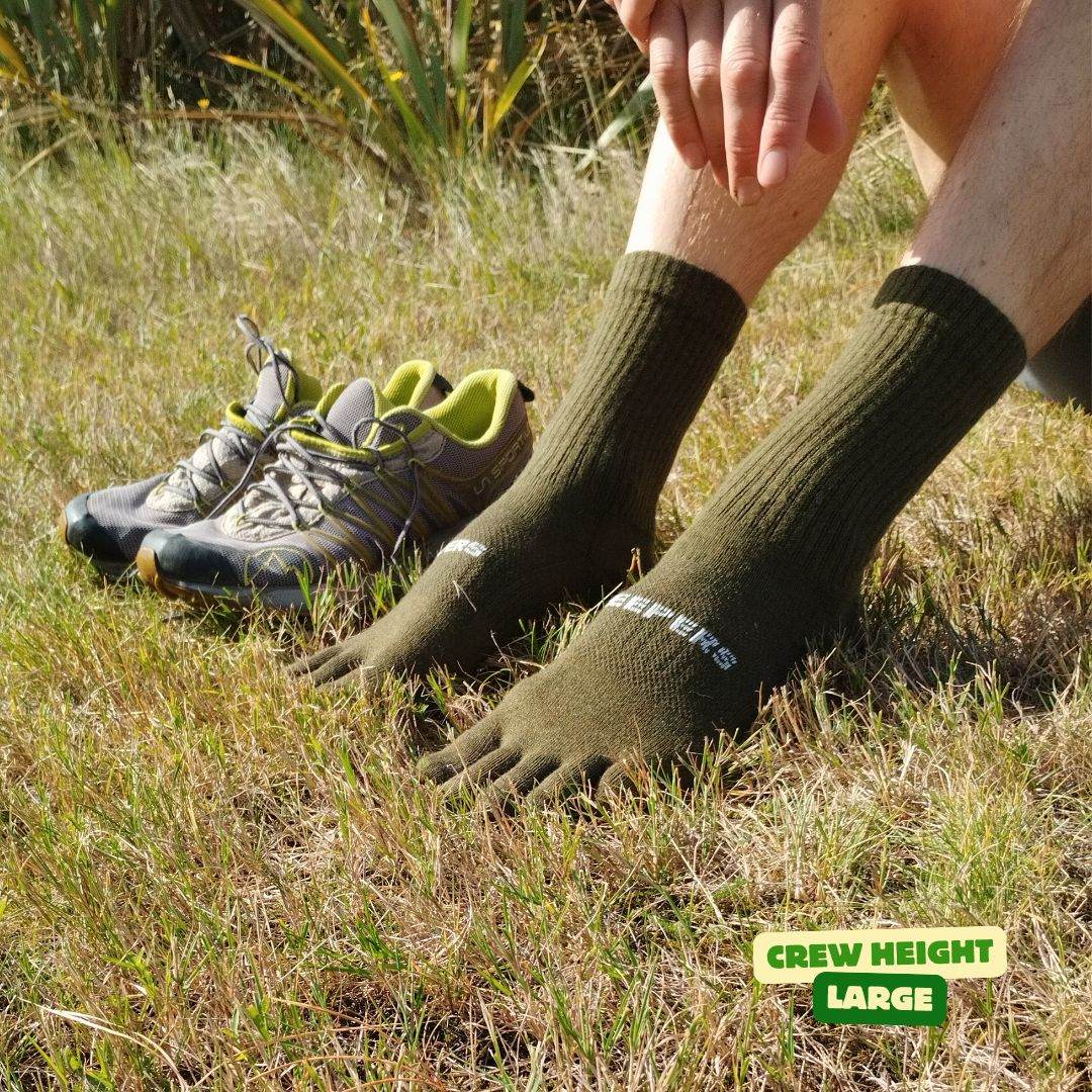 Camo-toes | Olive Drab Merino Toe Socks